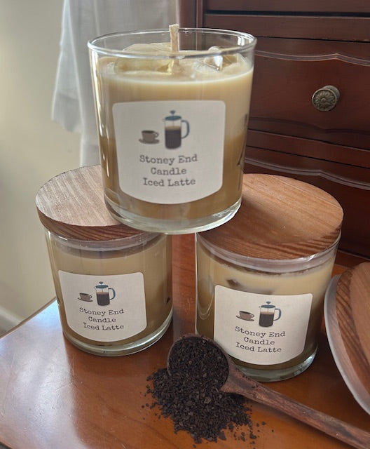 12 oz Iced latte specialty Soy candle
