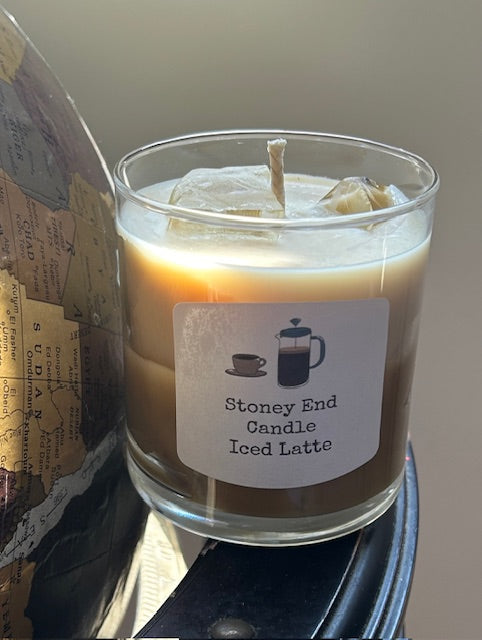 12 oz Iced latte specialty Soy candle